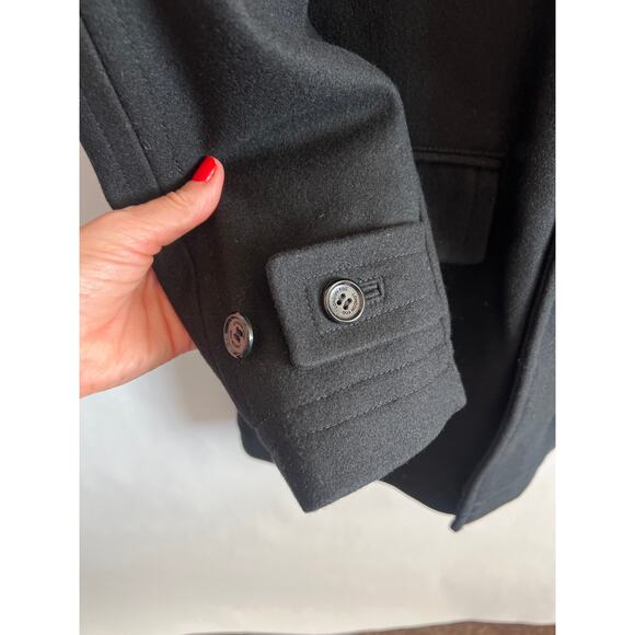 LONDON FOG Men's Wool Blend Coat car coat, overcoat, jacket, black size Medium - Picture 5 of 14